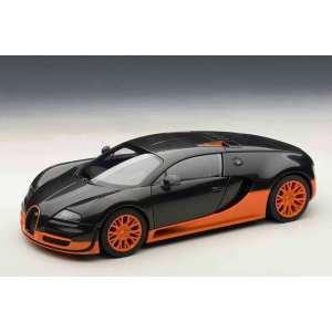 1/18 Bugatti Veyron Super Sport 2010 черный карбон с оранжевыми элементами