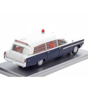1/43 Pontiac Superior Bonneville J.F.K Ambulance 1963 Blue/White