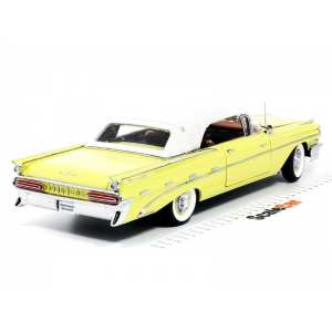 1/18 Pontiac Bonneville Convertible 1959 Palomar Yellow (желтый с белым тентом)