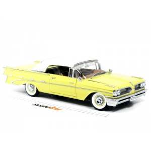 1/18 Pontiac Bonneville Convertible 1959 Palomar Yellow (желтый с белым тентом)
