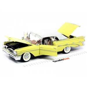 1/18 Pontiac Bonneville Convertible 1959 Palomar Yellow (желтый с белым тентом)