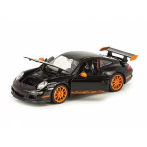 1/24 Porsche 911 GT3 RS 2007 черный с оранжевыми полосками и колесами