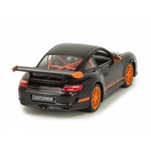 1/24 Porsche 911 GT3 RS 2007 черный с оранжевыми полосками и колесами