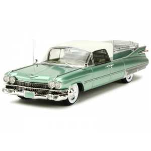 1/43 Cadillac Superior Flower Car (катафалк) 1959 светдл-зеленый металлик с белым