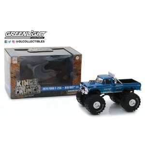 1/43 Ford F-250 Monster Truck Bigfoot 1 1974 синий, колеса 66 дюймов