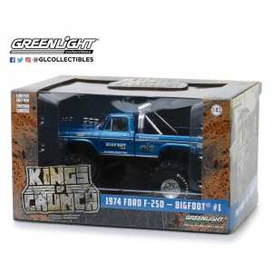 1/43 Ford F-250 Monster Truck Bigfoot 1 1974 синий, колеса 66 дюймов