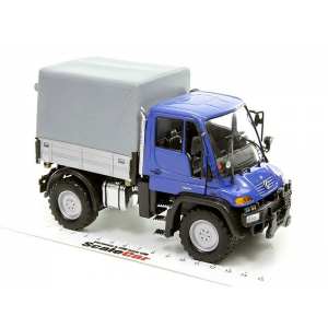 1/32 Mercedes-Benz Unimog U400 бортовой с тентом, синяя кабина