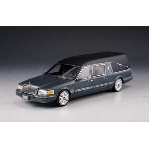 1/43 Lincoln Towncar S&S Hearse (катафалк) 1997 серый металлик