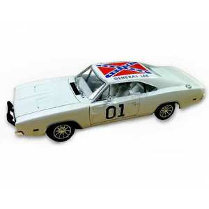 1/18 Dodge Charger 1969 General Lee белый из Dukes Of Hazard
