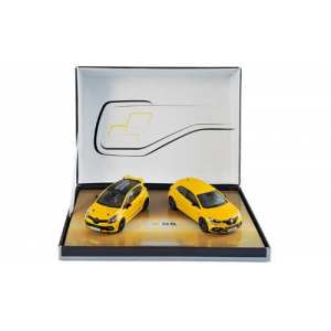 1/43 набор из 2 моделей Renault Clio R.S.16 & Megane R.S. 2017 желтый