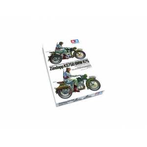 1/35 Немецкие мотоциклы Zundapp KS750 и BMW R75 с фигурами мотоцикистов