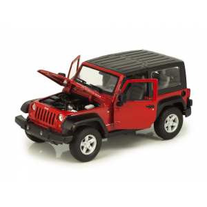 1/24 Jeep Wrangler Rubicon 2007 красный с черным тентом