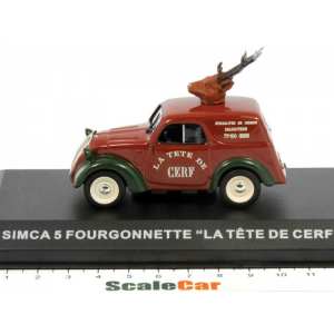 1/43 Simca 5 фургон La Tete De Cerf коричневый с головой оленя