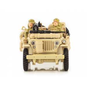 1/43 Jeep CJ-5 Us Army 1944 песочно-желтый, с автоматом