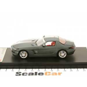 1/43 Mercedes-Benz SLS AMG матовый серый с прозрачным кузовом и красным салоном