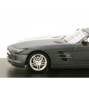 1/43 Mercedes-Benz SLS AMG матовый серый с прозрачным кузовом и красным салоном