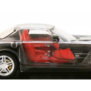 1/43 Mercedes-Benz SLS AMG матовый серый с прозрачным кузовом и красным салоном