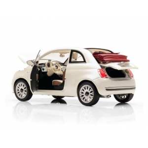 1/18 FIAT 500C кабриолет 2009 White metallic