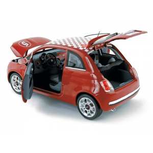 1/18 Fiat 500 Sport check roof 2007 Red
