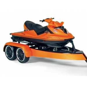 1/18 Chrysler 300C Parotech с прицепом и водным мотоциклом (Jet Ski) Parotech 2007 Orange/Black