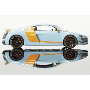 1/43 Audi R8 GT тюнинг GULF RACING 2010 Lightblue/orange