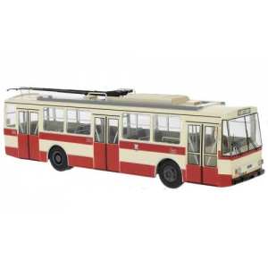 1/43 Skoda 14TR троллейбус Weimar 1981 бежевый с красным