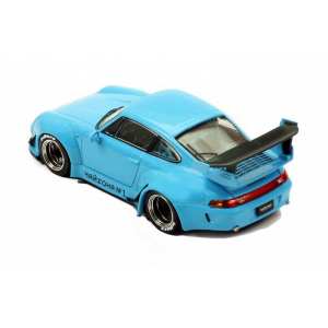 1/43 Porsche 911 RWB 993 Rocket Bunny 2018 голубой Чайхона №1