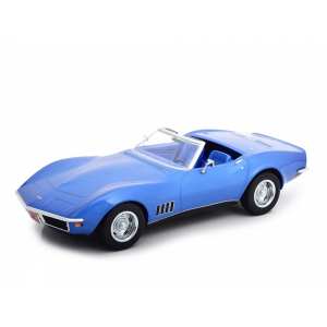 1/18 Chevrolet Corvette Convertible 1969 синий металлик