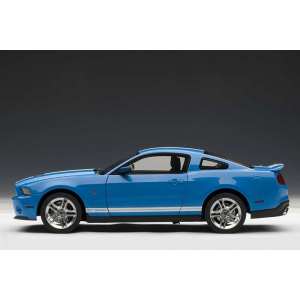 1/18 Ford SHELBY GT500 2010 (GRABBER BLUE/WHITE STRIPES)