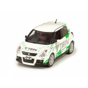 1/43 Suzuki Swift 2006 Tein Version белый с зеленым