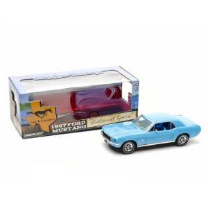 1/18 FORD Mustang Coupe Lone Star Limited Edition Bluebonnet Special 1967 светло-синий