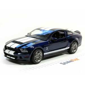 1/18 SHELBY GT500 Blue with White Racing Stripes