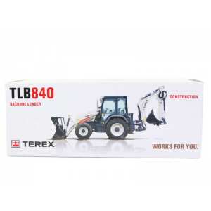 1/50 Terex TLB840 Baggerlader белый