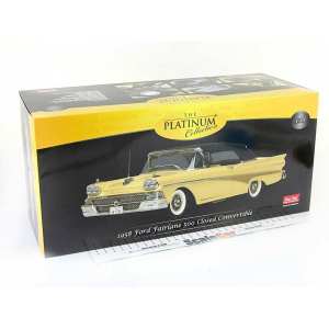 1/18 Ford Fairlane 500 1958 Convertible желтый с черным тентом