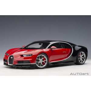 1/12 Bugatti Chiron красный с черным