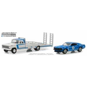 1/64 набор FORD F-350 Ramp Truck 1969 и FORD Mustang Boss 302 1 Mustang Racing Team 1969
