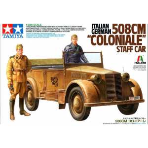 1/35 Italian and German army command vehicle 508CM Coloniale with driver and officer figures (2 assembly options)