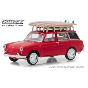 1/64 Volkswagen 1600 with trunk and surfboard 1962 red