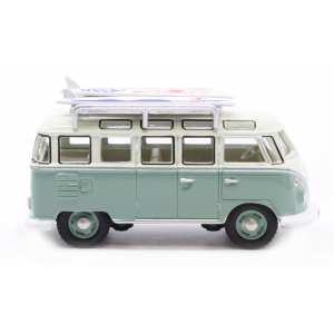 1/76 Volkswagen T1 Samba with surfboards 1960 light green/green