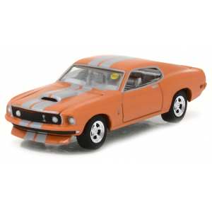 1/64 Ford Mustang Resto Mod 1969 orange with silver stripes