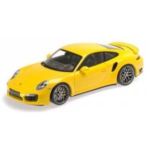 1/18 PORSCHE 911 TURBO S (991) - 2013 желтый/серебристые диски