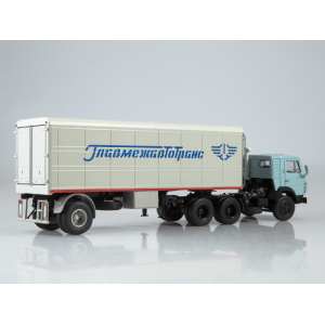 1/43 KAMAZ-54112 blue with semi-trailer Alka-N13CH Glavmezhavtotrans