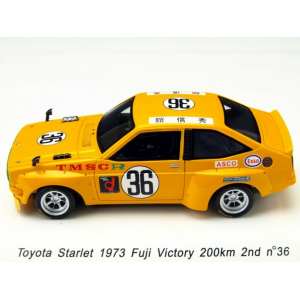 1/43 Toyota Starlet 1973 Fuji Victory 200Km 2Nd 36 N.Tachi победитель