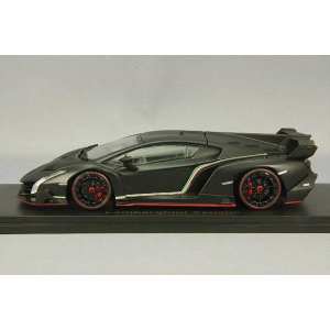 1/43 Lamborghini Veneno матовый черный с красной полосой