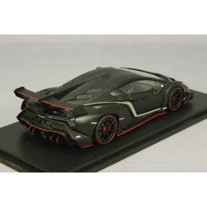 1/43 Lamborghini Veneno матовый черный с красной полосой