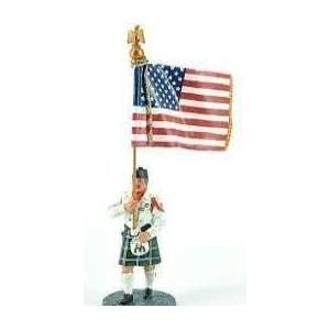 1/32 American fireman in dress uniform with flag 2003