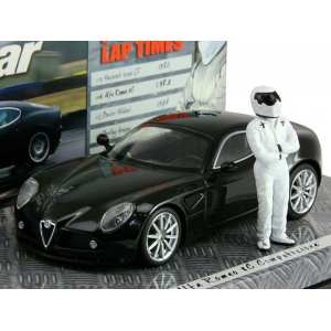 1/43 Alfa Romeo 8C Competizione 2005 черный металлик TOP GEAR с фигуркой Стига