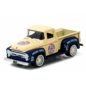 1/64 FORD F-100 Pickup Red Crown Gasoline 1956