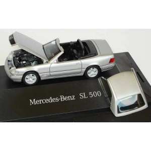 1/87 Mercedes-Benz SL500 R129 (W129) roadster серебристый мет