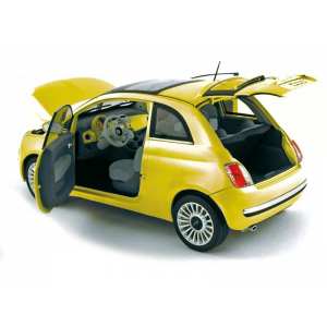 1/18 Fiat 500 Lounge 2007 Yellow